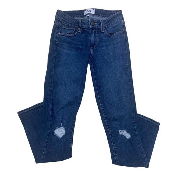 Paige Kylie Crop Low Rise Distressed Jeans Size 25 - Picture 1 of 11
